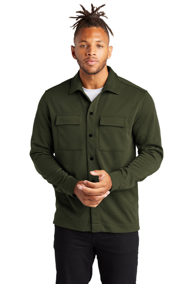 Mercer+Mettle MM3004 Mens Double Knit Snap Front Jacket Townsend Green Model Front