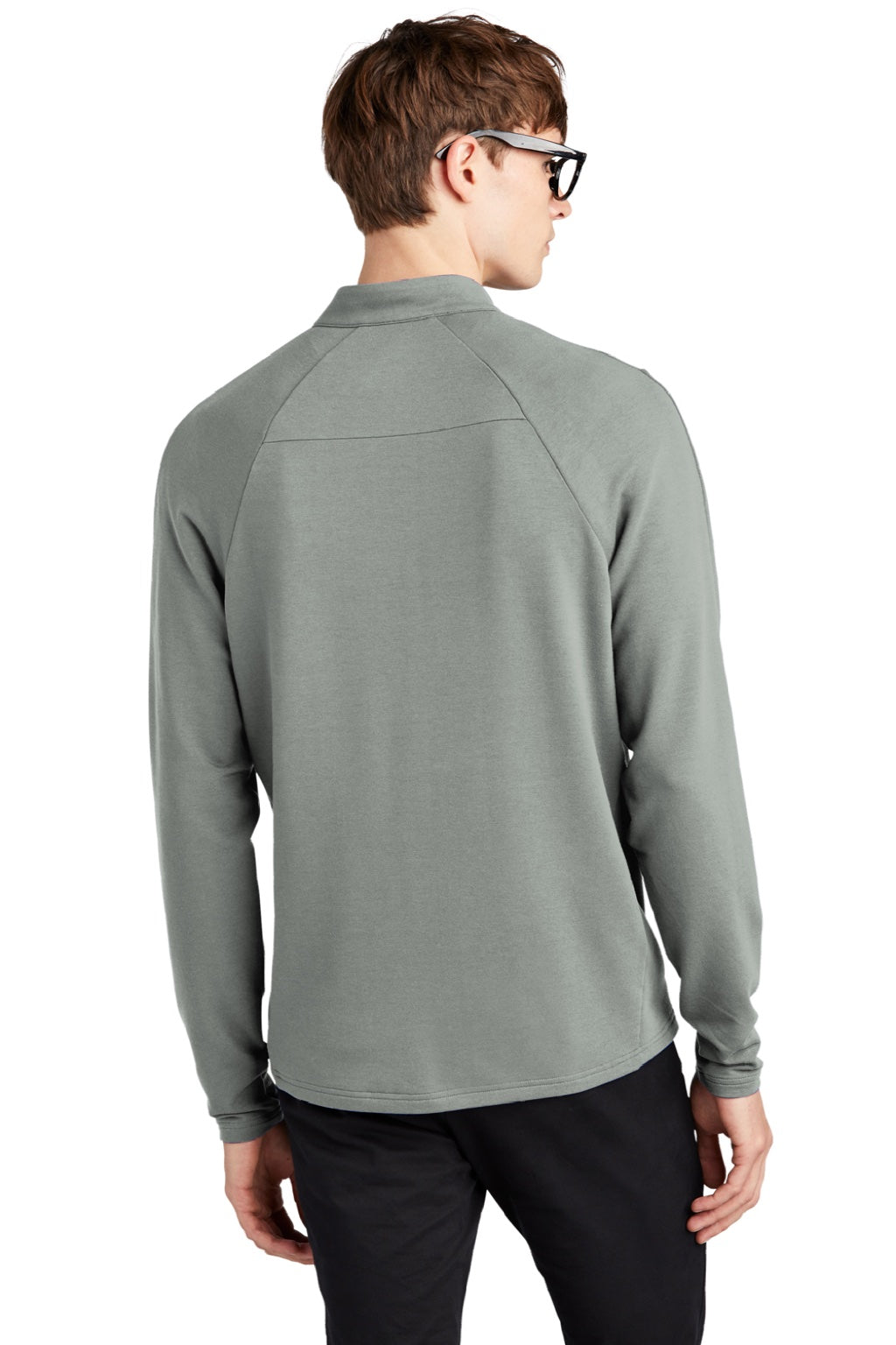 Mercer+Mettle MM3010 Mens Stretch 1/4 Zip Sweatshirt Gusty Grey Model Back
