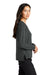 Mercer+Mettle MM3013 Womens Stretch Drop Shoulder Wide Crewneck Sweatshirt Anchor Grey Model Side