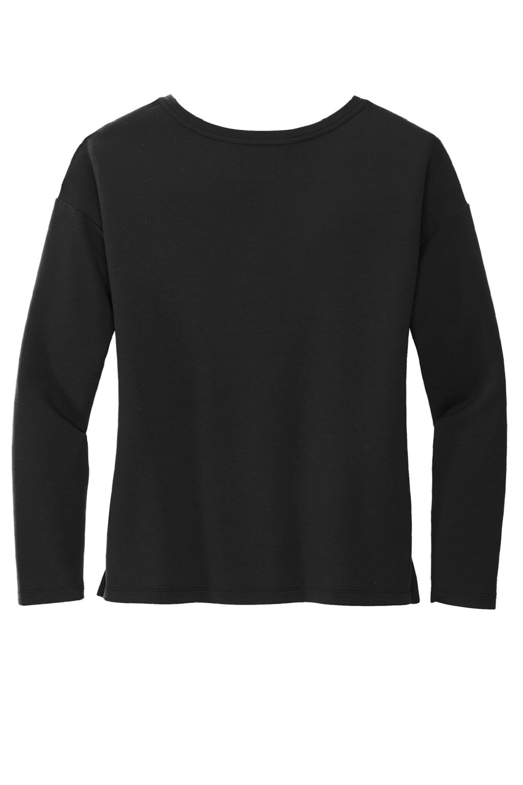 Mercer+Mettle MM3013 Stretch Drop Shoulder Wide Crewneck Sweatshirt Deep Black Flat Back