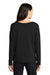 Mercer+Mettle MM3013 Womens Stretch Drop Shoulder Wide Crewneck Sweatshirt Deep Black Model Back