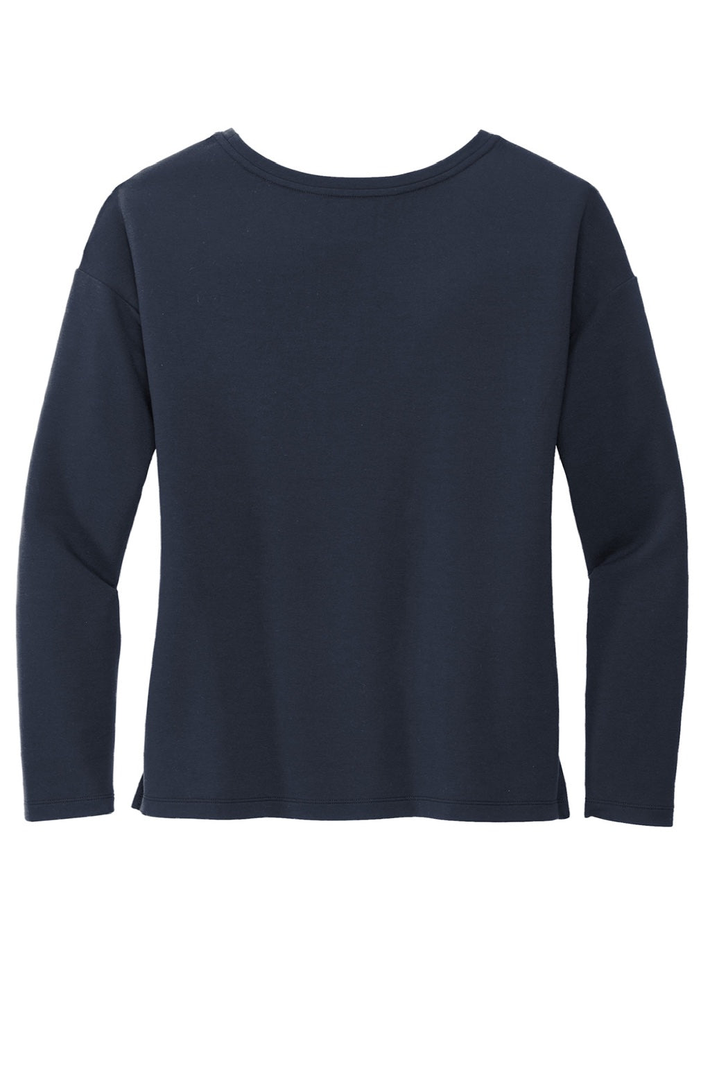 Mercer+Mettle MM3013 Stretch Drop Shoulder Wide Crewneck Sweatshirt Night Navy Blue Flat Back