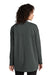 Mercer+Mettle MM3015 Womens Stretch Open Front Long Sleeve Cardigan Sweater Anchor Grey Model Back