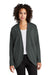 Mercer+Mettle MM3015 Womens Stretch Open Front Long Sleeve Cardigan Sweater Anchor Grey Model Front