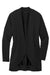 Mercer+Mettle MM3015 Stretch Open Front Long Sleeve Cardigan Sweater Deep Black Flat Front