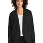 Mercer+Mettle Womens Stretch Open Front Long Sleeve Cardigan Sweater - Deep Black