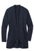 Mercer+Mettle MM3015 Stretch Open Front Long Sleeve Cardigan Sweater Night Navy Blue Flat Front