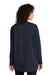 Mercer+Mettle MM3015 Womens Stretch Open Front Long Sleeve Cardigan Sweater Night Navy Blue Model Back