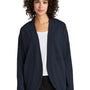 Mercer+Mettle Womens Stretch Open Front Long Sleeve Cardigan Sweater - Night Navy Blue