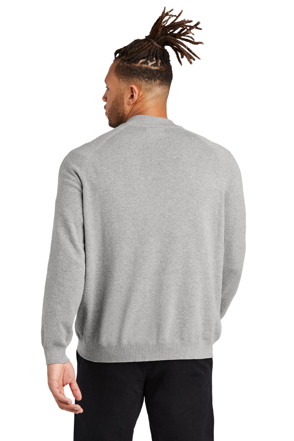 Mercer+Mettle MM3020 Mens 1/4 Zip Sweater Heather Gusty Grey Model Back