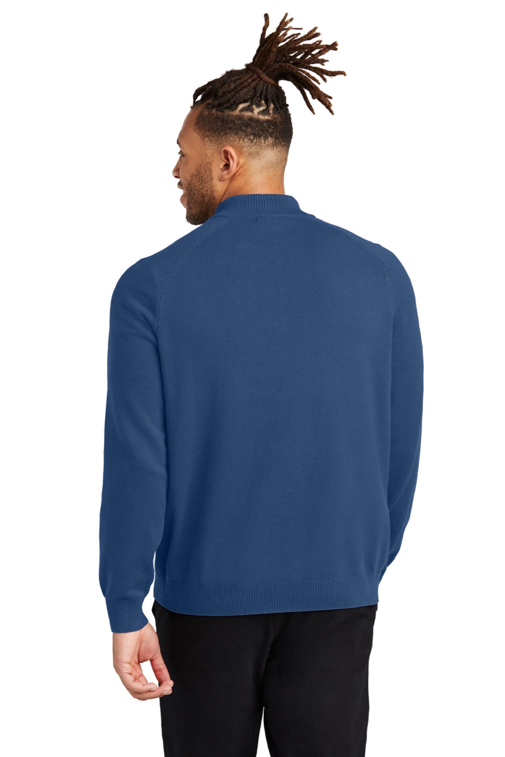 Mercer+Mettle MM3020 Mens 1/4 Zip Sweater Insignia Blue Model Back