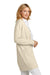 Mercer+Mettle MM3023 Womens Open Front Cardigan Sweater Birch Model Side