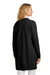 Mercer+Mettle MM3023 Womens Open Front Cardigan Sweater Deep Black Model Back