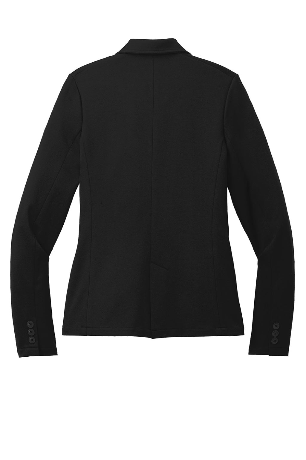 Mercer+Mettle MM3031 Womens Snag Resistant Relaxed Knit Blazer w/ Pockets Deep Black Flat Back