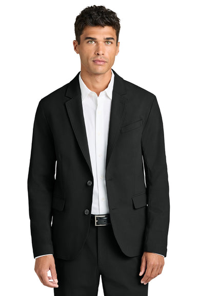 Mercer+Mettle MM3032 Mens Capital Tech Blazer w/ Pockets Deep Black Model Front