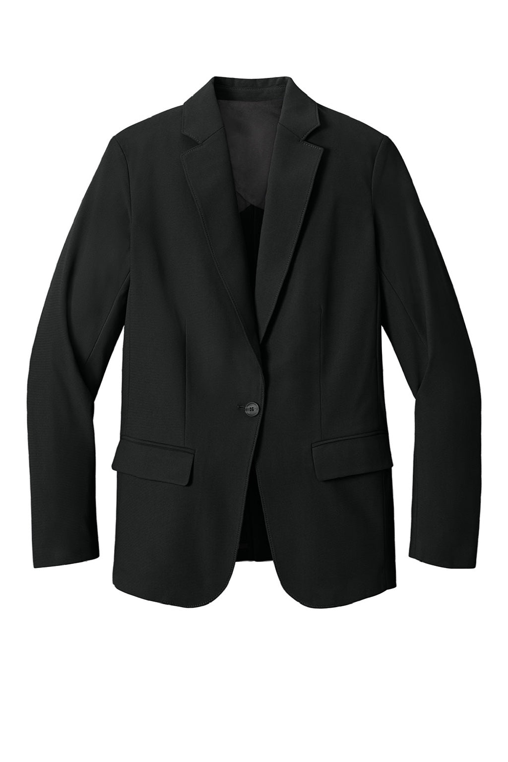 Mercer+Mettle MM3033 Womens Capital Tech Blazer w/ Pockets Deep Black Flat Front