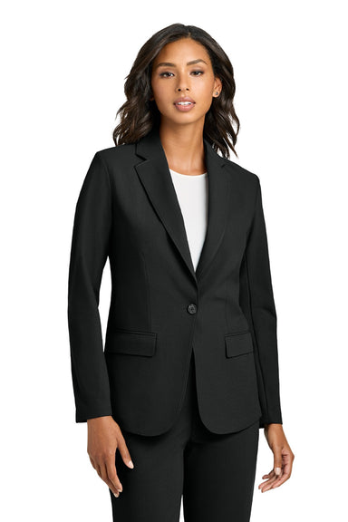 Mercer+Mettle MM3033 Womens Capital Tech Blazer w/ Pockets Deep Black Model Front