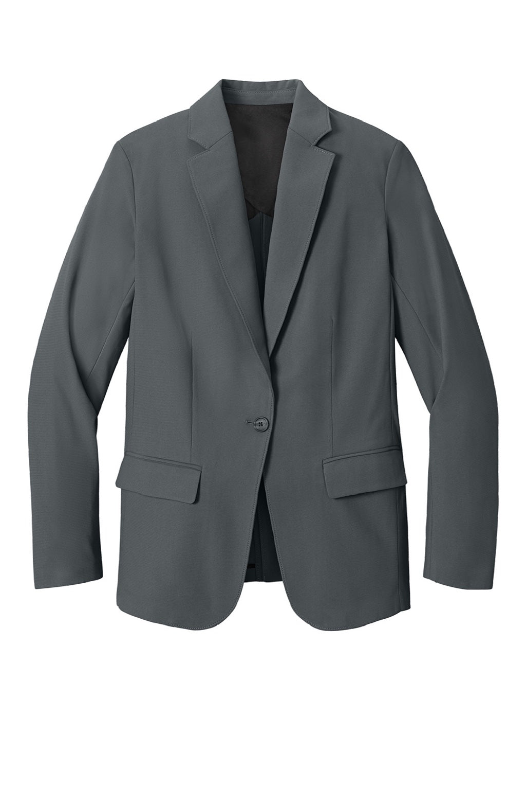 Mercer+Mettle MM3033 Womens Capital Tech Blazer w/ Pockets Storm Grey Flat Front