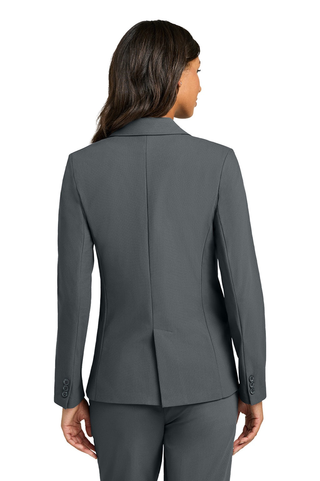 Mercer+Mettle MM3033 Womens Capital Tech Blazer w/ Pockets Storm Grey Model Back