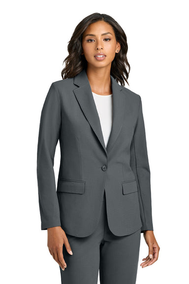 Mercer+Mettle MM3033 Womens Capital Tech Blazer w/ Pockets Storm Grey Model Front
