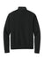 Mercer+Mettle MM3040 Mens Linear Texture Odor Resistant 1/4 Zip Sweatshirt Deep Black Flat Back