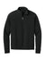 Mercer+Mettle MM3040 Mens Linear Texture Odor Resistant 1/4 Zip Sweatshirt Deep Black Flat Front