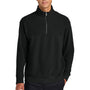 Mercer+Mettle Mens Linear Texture Odor Resistant 1/4 Zip Sweatshirt - Deep Black