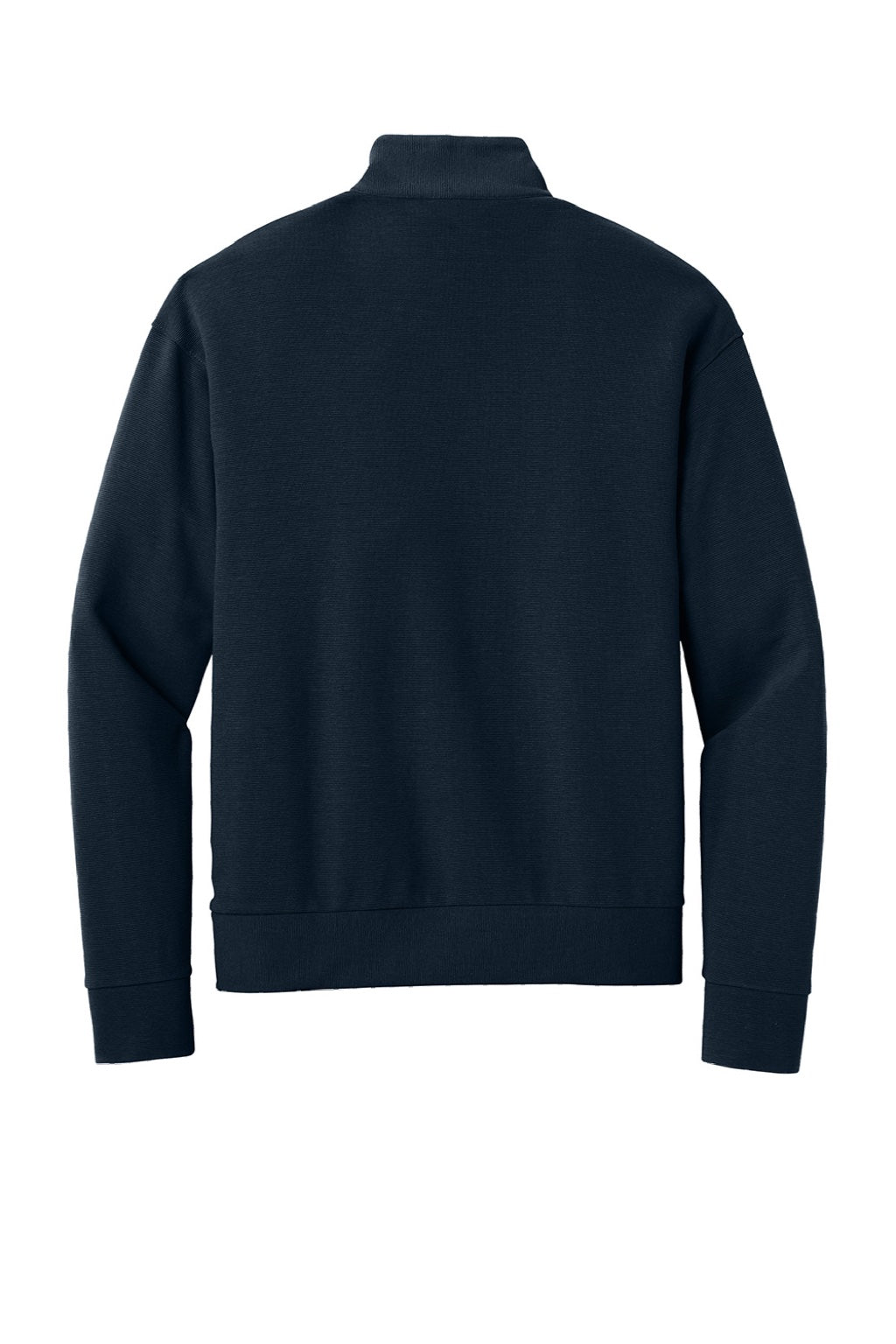 Mercer+Mettle MM3040 Mens Linear Texture Odor Resistant 1/4 Zip Sweatshirt Night Navy Bue Flat Back