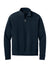 Mercer+Mettle MM3040 Mens Linear Texture Odor Resistant 1/4 Zip Sweatshirt Night Navy Bue Flat Front