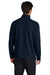 Mercer+Mettle MM3040 Mens Linear Texture Odor Resistant 1/4 Zip Sweatshirt Night Navy Bue Model Back