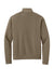 Mercer+Mettle MM3040 Mens Linear Texture Odor Resistant 1/4 Zip Sweatshirt Warm Taupe Brown Flat Back