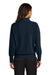 Mercer+Mettle MM3041 Womens Linear Texture Odor Resistant 1/4 Zip Sweatshirt Night Navy Bue Model Back