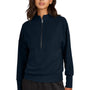 Mercer+Mettle Womens Linear Texture Odor Resistant 1/4 Zip Sweatshirt - Night Navy Bue