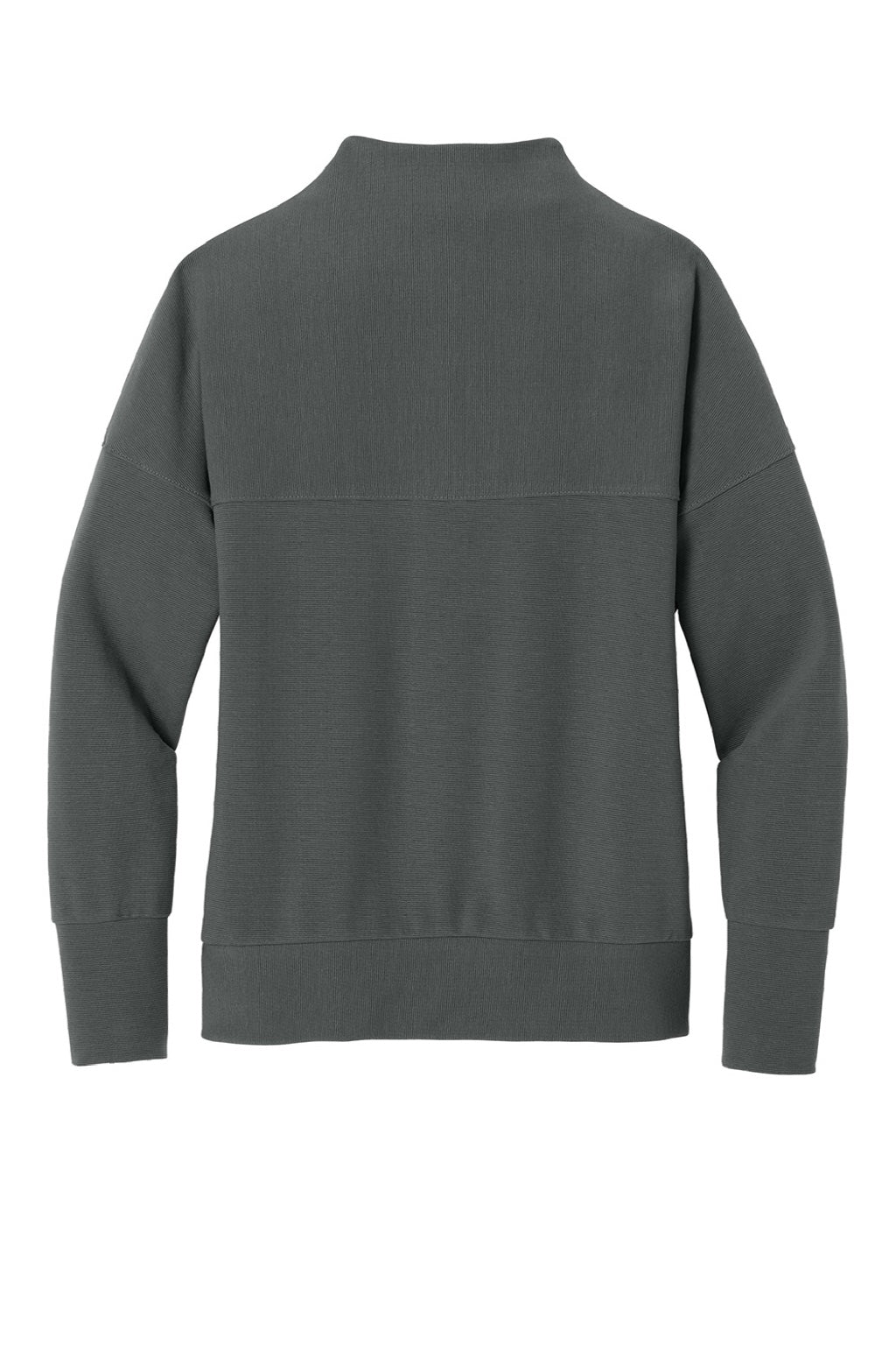 Mercer+Mettle MM3041 Womens Linear Texture Odor Resistant 1/4 Zip Sweatshirt Storm Grey Flat Back