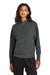 Mercer+Mettle MM3041 Womens Linear Texture Odor Resistant 1/4 Zip Sweatshirt Storm Grey Model Front