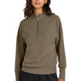 Mercer+Mettle Womens Linear Texture Odor Resistant 1/4 Zip Sweatshirt - Warm Taupe Brown