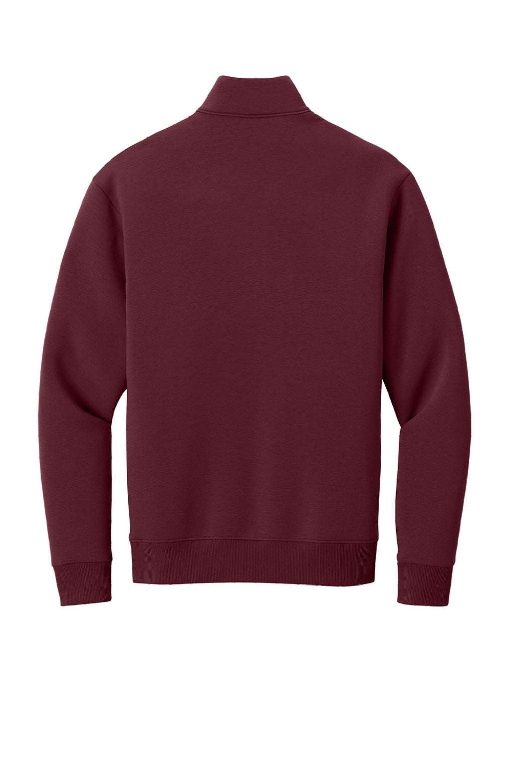 Mercer+Mettle MM3100 Mens Soft Spacer 1/4 Zip Sweatshirt Burgundy Flat Back