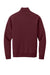 Mercer+Mettle MM3100 Mens Soft Spacer 1/4 Zip Sweatshirt Burgundy Flat Back
