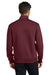 Mercer+Mettle MM3100 Mens Soft Spacer 1/4 Zip Sweatshirt Burgundy Model Back