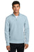 Mercer+Mettle MM3100 Mens Soft Spacer 1/4 Zip Sweatshirt Celestial Blue Model Front