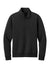 Mercer+Mettle MM3100 Mens Soft Spacer 1/4 Zip Sweatshirt Deep Black Flat Front