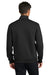 Mercer+Mettle MM3100 Mens Soft Spacer 1/4 Zip Sweatshirt Deep Black Model Back