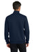Mercer+Mettle MM3100 Mens Soft Spacer 1/4 Zip Sweatshirt Night Navy Blue Model Back