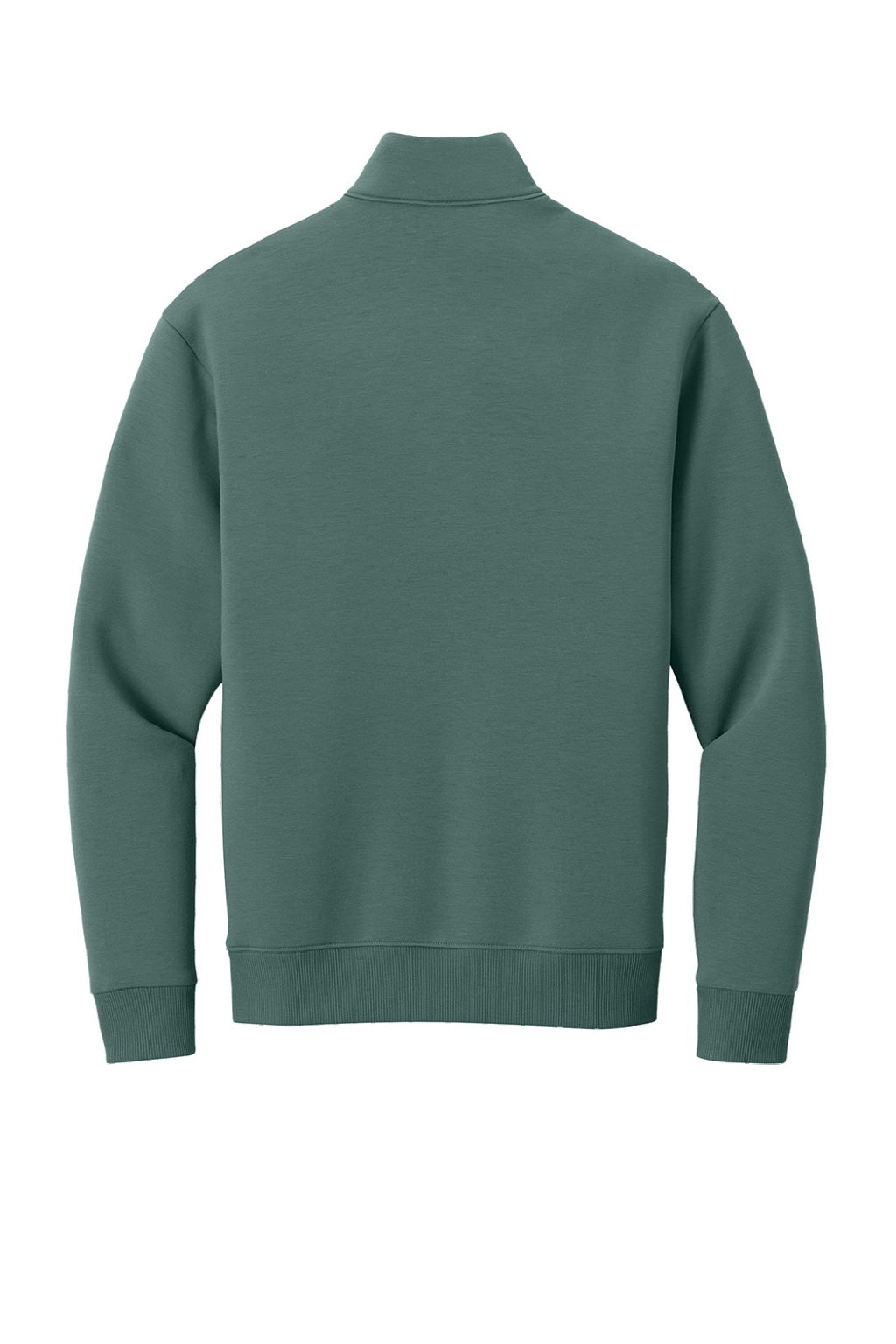 Mercer+Mettle MM3100 Mens Soft Spacer 1/4 Zip Sweatshirt Silver Pine Green Flat Back
