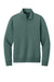 Mercer+Mettle MM3100 Mens Soft Spacer 1/4 Zip Sweatshirt Silver Pine Green Flat Front