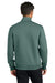 Mercer+Mettle MM3100 Mens Soft Spacer 1/4 Zip Sweatshirt Silver Pine Green Model Back