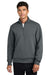 Mercer+Mettle MM3100 Mens Soft Spacer 1/4 Zip Sweatshirt Storm Grey Model Front