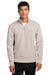 Mercer+Mettle MM3100 Mens Soft Spacer 1/4 Zip Sweatshirt Warm Quartz Model Front