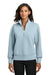 Mercer+Mettle MM3101 Womens Soft Spacer 1/4 Zip Sweatshirt Celestial Blue Model Front