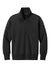 Mercer+Mettle MM3101 Womens Soft Spacer 1/4 Zip Sweatshirt Deep Black Flat Front